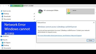 Windows cannot access error on windowNetwork error Windows cannot Access You Do not Have permission [upl. by Tremain666]