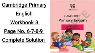 Cambridge primary English workbook 3 Page No 6789 Complete Solution [upl. by Deanne]