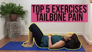 Top 5 Exercises for Coccyx or Tailbone Pain  Pelvic Rehab Doc [upl. by Millar]