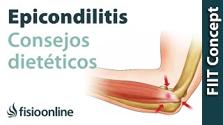 Alimentación nutrición y consejos dietéticos para la epicondilitis o codo de tenista [upl. by Anitsuj]