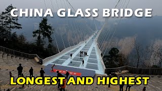 🇨🇳 CHINA GIANT GLASS BRIDGE  ZHANGJIAJIE LONGEST AND HIGHEST GLASS BRIDGE IN THE WORLD [upl. by Jose]