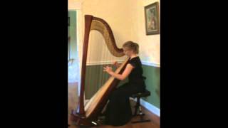 KJ Playing Sicilana by Carlos Salzedo on Harp [upl. by Ennayhs]