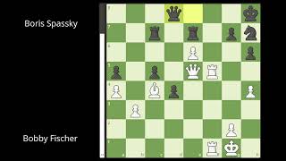 Bobby Fischer vs Boris Spassky  1972 World Championship Game 6  Queens Gambit Declined chess [upl. by Mulac806]