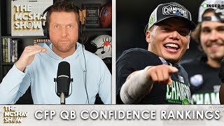 Playoff QB Confidence Rankings Dillon Gabriel the Consensus No 1 Texas’s Duo  The McShay Show [upl. by Patty]