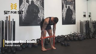 Resistance Band Deadlift  SFS Exercise Library [upl. by Aicarg850]