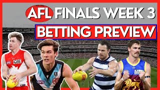 AFL FINALS Betting Tips Trends amp Predictions For ALL Matches Week 3  2024 AFL Season [upl. by Jasen]