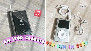 the ipod classic 6th gen in 2024  unboxing set up  accessories  should you buy an ipod in 2024 [upl. by Nibbor904]