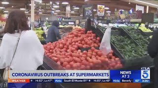 COVID19 outbreaks reported at SoCal grocery stores [upl. by Alimhaj]