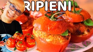 POMODORI RIPIENI saporiti ANCHE SENZA FORNO ricetta pomodori ripieni SENZA CARNE [upl. by Nedle]