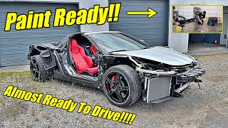 Our Wrecked 2022 C8 Corvette Finally Drives And We Prep it for paint [upl. by Coy]