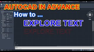 How to Explore Text in Autocad  Autocad in Advance  Autocad Tutorial [upl. by Narcho]