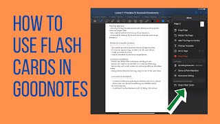 How To Use Flash Cards In GoodNotes App  Flash cards  GoodNotes  2020 [upl. by Carn]