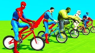 Learn Colors Spiderman Cars amp Motor Cycle for Kids  Superheroes Cartoon w Songs for Babies [upl. by Hekking]