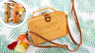 Instructions For Making Bags Made Of Bamboo And Rattan  Stylish [upl. by Lurleen860]