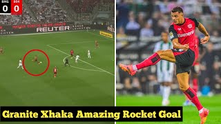 Granite Xhaka Amazing Rocket Goal  Xhaka Goal Vs Gladbach  Wirtz last minute goal [upl. by Tihw]