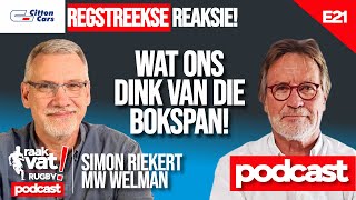 REGSTREEKS MW en Simon se onmiddelike reaksie op die SPRINGBOKSPAN teen Skotland [upl. by Inaffyt]