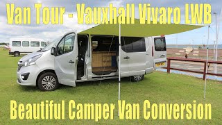 Van Tour  Vauxhall Vivaro LWB  Beautiful Camper Van Conversion [upl. by Ducan]