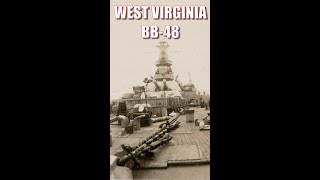 USS West Virginia BB48 ww2 Naval History shorts worldofwarships warships navalhistory ww2 [upl. by Hailahk]