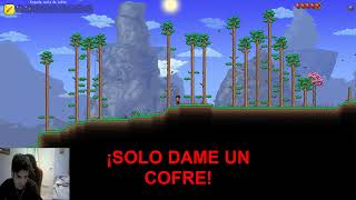 Terraria pero con una piedra agobiante Terraria but with encumbering stone ¡¿DÓNDE HAY COFRES [upl. by Ronnholm71]