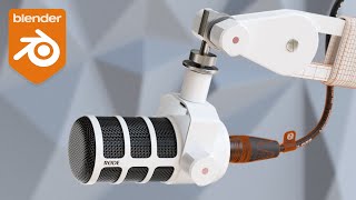 Hard Surface Product Visualization  Blender Microphone Modeling Aryan [upl. by Lucier]