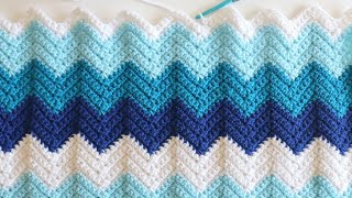 Crochet Chevron Blanket [upl. by Gavrielle]