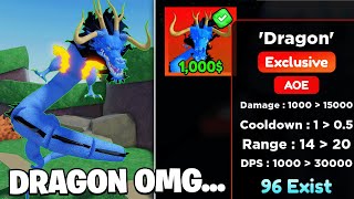 NEW DRAGON UNIT NEW UPDATE in Blox Fruit Tower Defense [upl. by Sola]