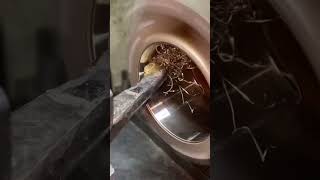 Cylinder Machining Process in Diamond Tool shortsfeed automobile metalmachine [upl. by Naehs]