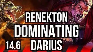 RENEKTON vs DARIUS TOP  6 solo kills 711 300 games Dominating  KR Master  146 [upl. by Peednam870]