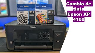 Epson XP 4100  Cambio de tinta  Ink Replacemente [upl. by Rapp]