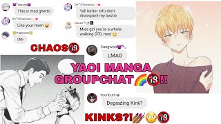 😈CHAOS WITH THE YAOI MANGAS🔞  BJ Alex Love is an Illusion Killing Stalking  more  BL Texts [upl. by Rimola]