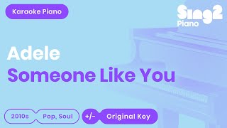 Adele  Someone Like You Piano Karaoke [upl. by Nosnehpets]