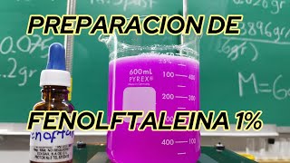 PREPARACION DE DISOLUCIÓN DE FENOLFTALEINA 1 quimica ciencia chemistry experimento edutuber [upl. by Iniffit]