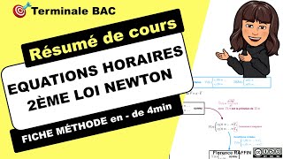 Equations horaires  2ème LOI DE NEWTON  Mécanique  Terminale  Bac [upl. by Olfe]