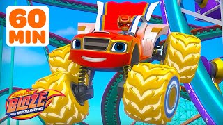 SUPER Wheels Blaze Makeover Missions amp More Transformations 🚗💨  Blaze and the Monster Machines [upl. by Olra866]