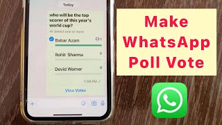 How to Create A Poll on WhatsApp iPhone [upl. by Ylrrad489]