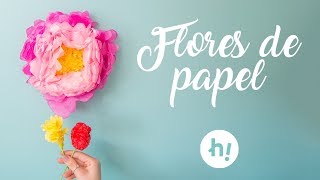 Cómo hacer flores de papel 1 clavel 2 hortensia 3 jacinto · Handfie DIY [upl. by Llednor789]