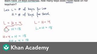 Algebra 1 Lesson 24 How to Solve Word Problems with Linear Systems of Equations Two Variables [upl. by Aihsikal]