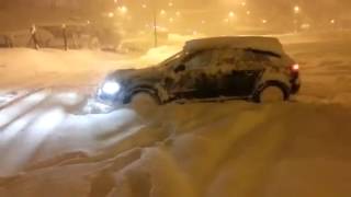 Audi A3 quattro pulling snow [upl. by Eiramalegna]