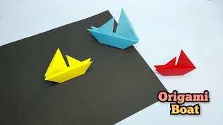 How to Make Paper Boat  Floating Boat  How to Make Origami Boat  Sailboat [upl. by Abelard]