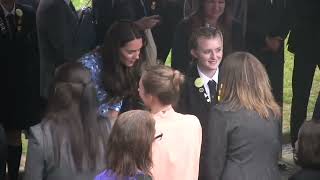 Prince and Princess of Wales speak to students on their visit to Stewards Academy in 2016 [upl. by Ardnala]