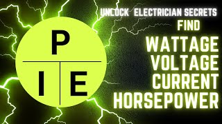 How to determine Voltage current wattage horse power breaker and wire sizes PIE CHART EXPLAINED [upl. by Ravens]