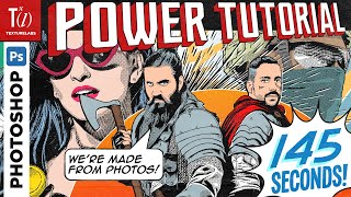 Comic Book Effects in Photoshop Speed Tutorial [upl. by Ahsienahs800]