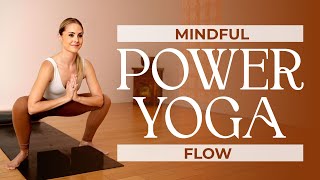 Mindfulness and Power Yoga Flow 25 Min Somatic Practice for Improved Strength amp Gratitude at Home [upl. by Ailefo]