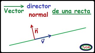 Vector Director y Vector Normal de una recta [upl. by Rorke]