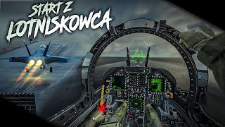 Uczę się STARTU F18 Z LOTNISKOWCA w Najbardziej REALISTYCZNYM Symulatorze  DCS World w VR [upl. by Otis]