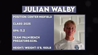 Julian Walby Class of 25 Midfielder Highlight Video [upl. by Chlo]