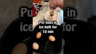 HOW TO MAKE HARD BOILED EGGS IN THE AIR FRYER  Air Fryer Shorts [upl. by Vasos]