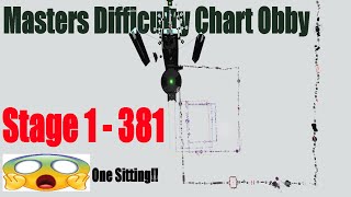 Masters Difficulty Chart Obby IN ONE SITTING  Stages 1381 [upl. by Mcevoy63]