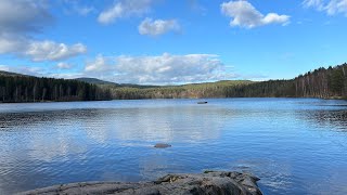 A metro ride to the lake Fall in Oslo Norway [upl. by Sukramaj653]