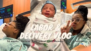 Birth Vlog LABOR AND DELIVERY  8 Hour Labor Unmedicated 1st Pregnancy Positive Birth Experience [upl. by Standford]